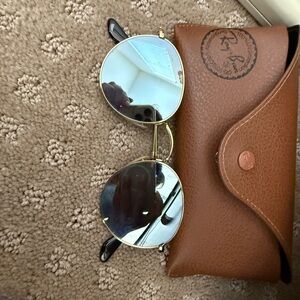 Ray-Ban Gold Frame Sunglasses with Black Accents